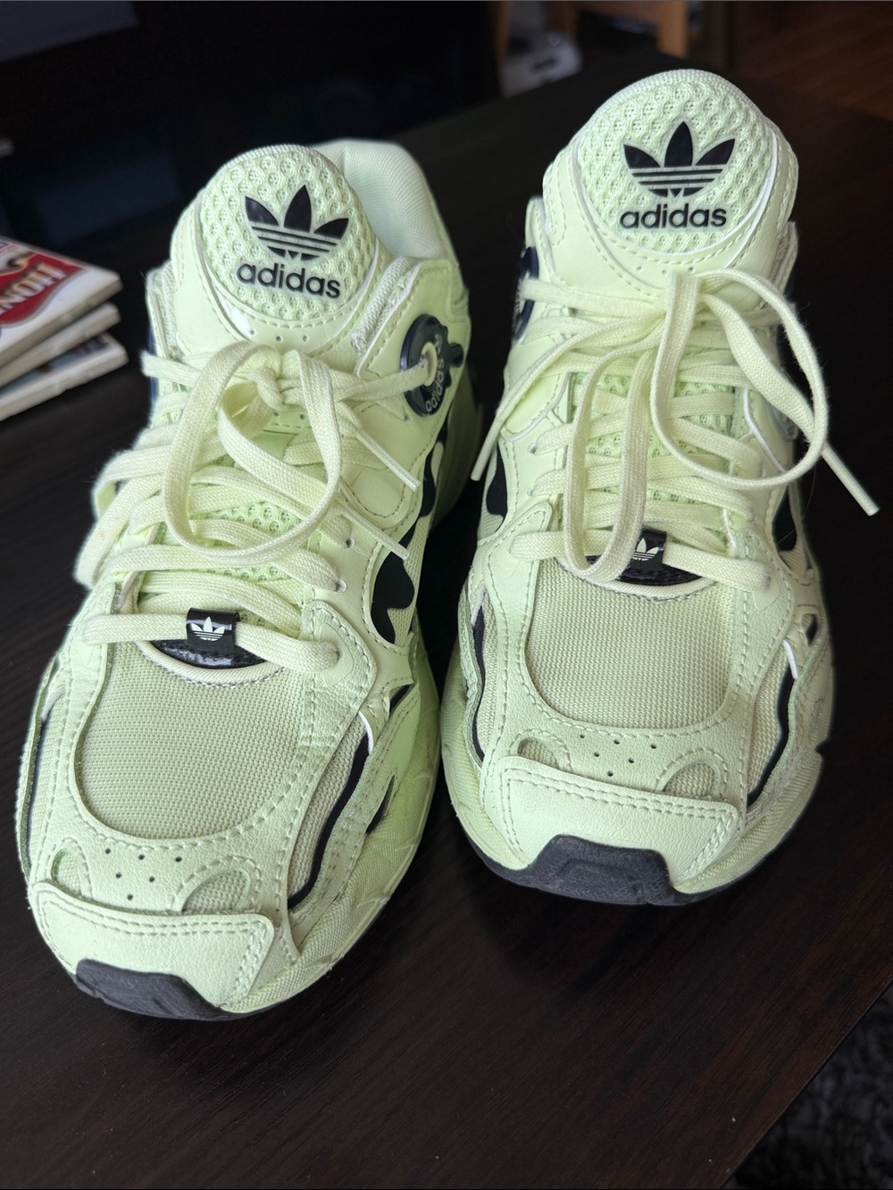 Adidas Women's Astir 'Almost Lime Paint Drip Sneakers - Size 6.5